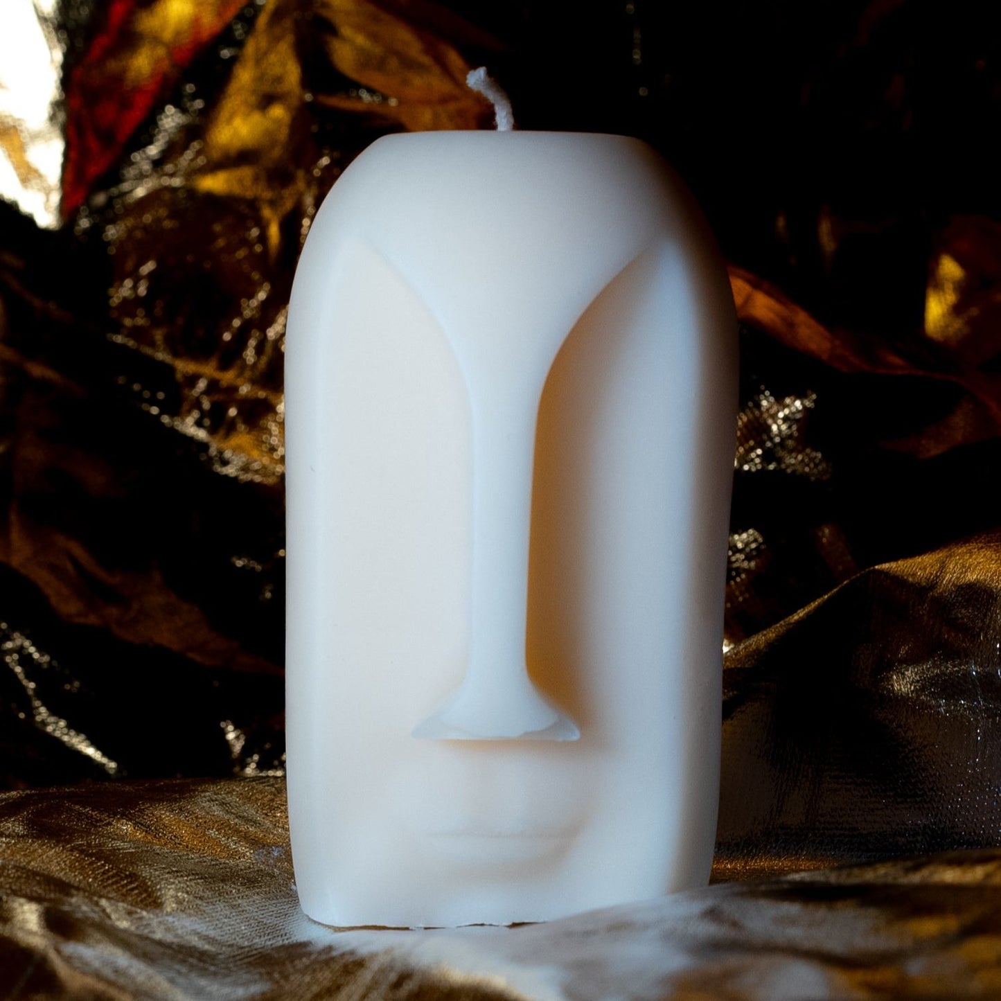 Tiki Flamme – Handgemachte Tiki-Kerze aus Olivenwachs